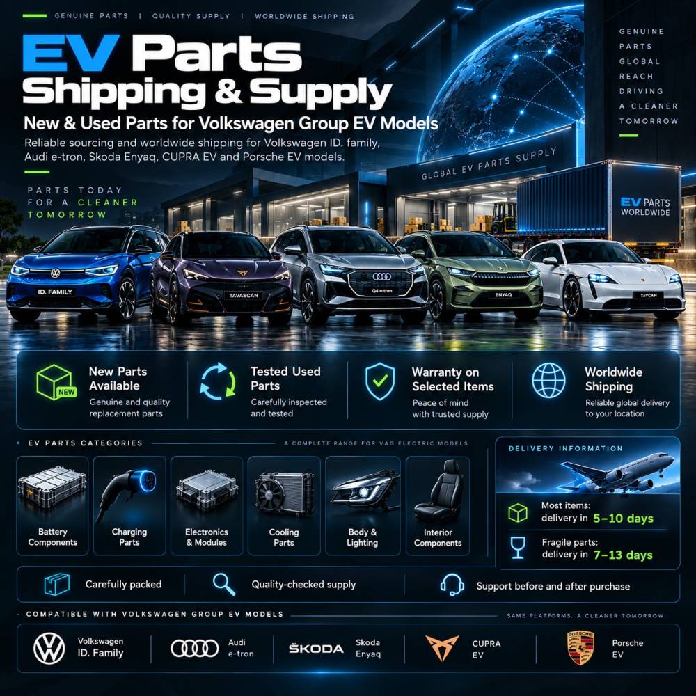 Volkswagen Group EV Parts Supply & Sourcing – New & Tested Used Components